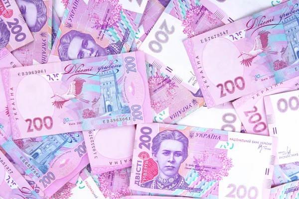 Ukrán pénzt halom — Stock Fotó