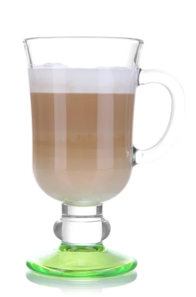 Слоистый кофе, изолированный на белом — стоковое фото