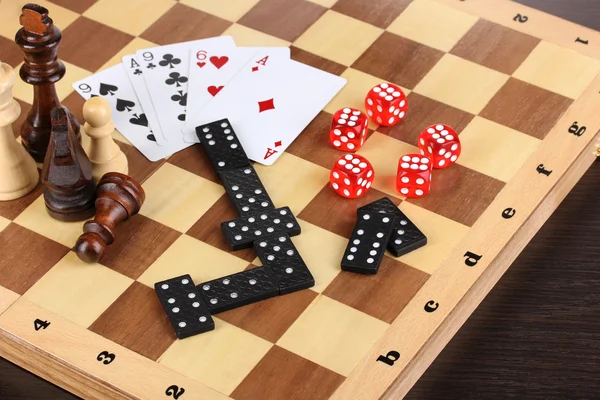 Mix of games close-up — Stock Photo, Image