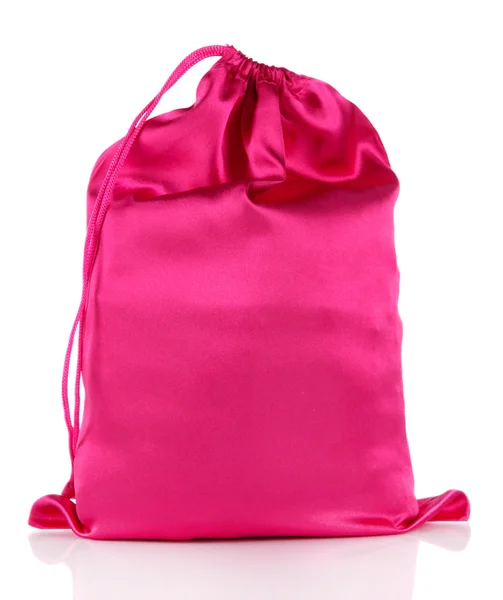 Bright pink bag isolated on white — Stock Photo, Image