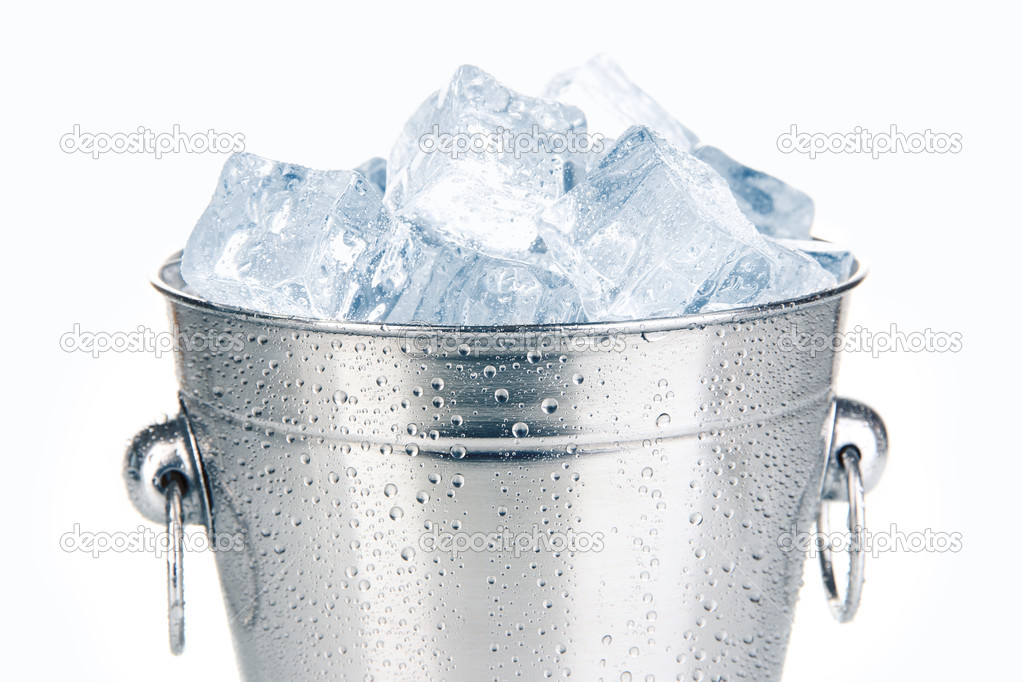 Metal ice bucket isolated on white Stock Photo by ©belchonock 24512573