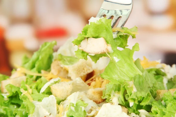 Caesar salad, close up, on bright background — Stock Photo, Image