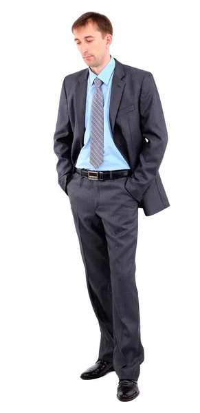 Young businessman isolated on whit — Stock Photo, Image