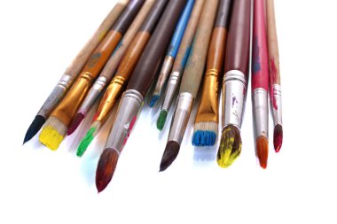 birçok boya close-up fırça