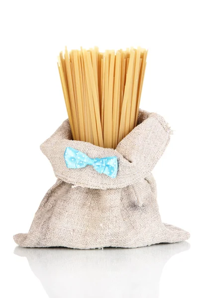 Pasta en bolsa aislada en blanco — Foto de Stock