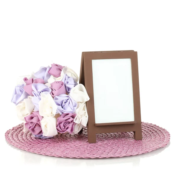 Brown photo frame as easel — Stock Photo, Image