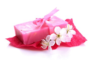 beyaz izole doğal el yapımı Sabun