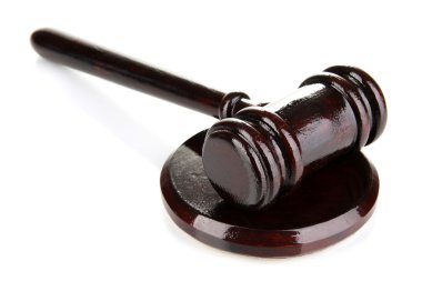 tahta tokmak üzerinde beyaz izole