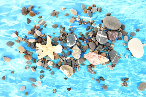 Sea stones on the background water — Stock Photo, Image