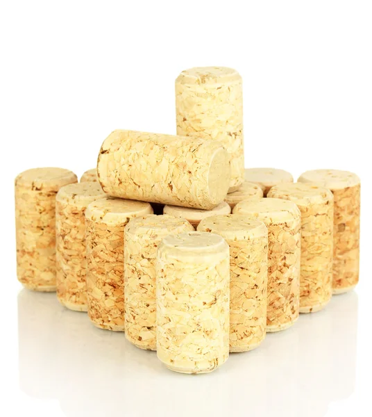 Wine corks isolated on white — Stock Photo, Image