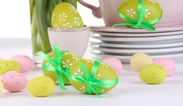 Place setting for Easter close up — Stock Photo, Image