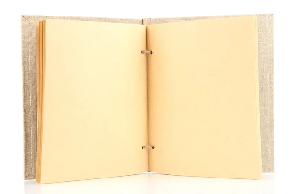 Caderno velho bonito isolado no branco — Fotografia de Stock
