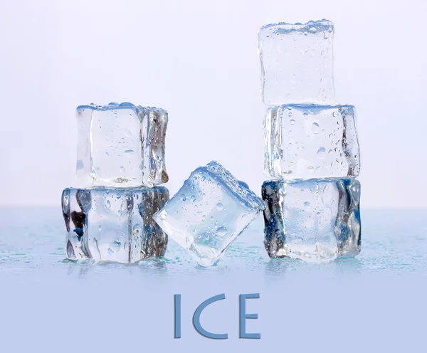 Ice cubes on light background — Stock Photo, Image