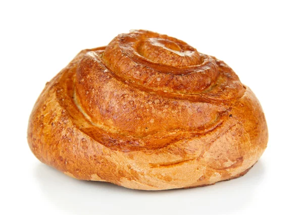 Petit pain savoureux, isolé sur blanc — Photo