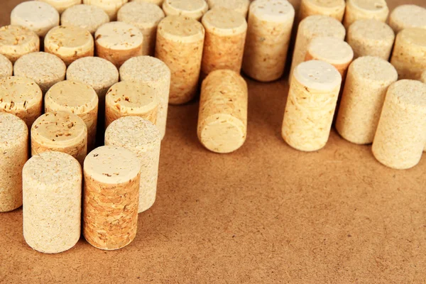 Wine corks on wooden background — Stock Photo, Image