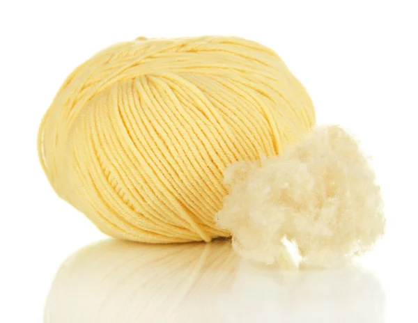 Wool and thread isolated on white — Stock Photo, Image