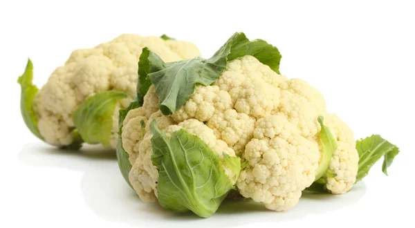 Fresh cauliflowers isolated on white — Stock Photo, Image