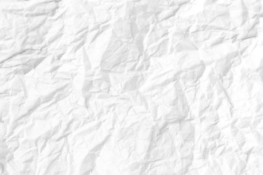 White crumpled paper closeup