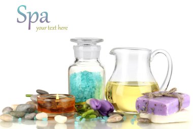 beyaz izole güzel spa ayarı