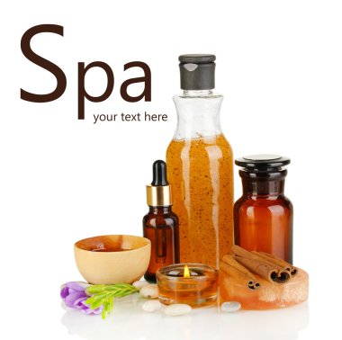 beyaz izole güzel spa ayarı