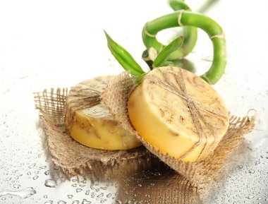 el yapımı Sabun ve bambu damla, kapat