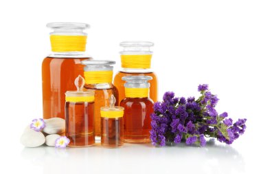 ilaç şişeleri üzerinde beyaz izole