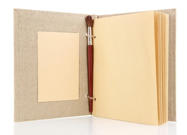 Vackra gamla notebook isolerad på vit — Stockfoto
