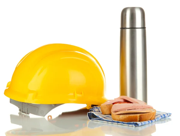 Lunch worker isolated on white — Stock Photo, Image