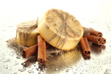 el yapımı Sabun ve bambu damla, kapat