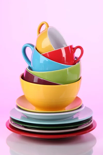 Mountain colorful dishes — Stock Photo, Image