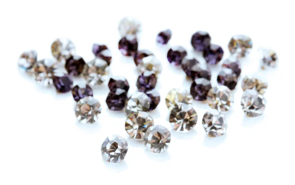 Beautiful gem stones, isolated on white — Stock Photo, Image