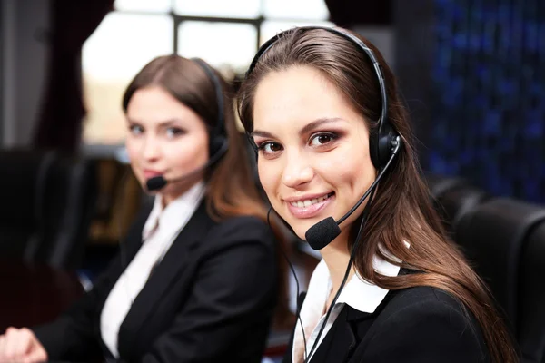 Callcenter operatörer på wor — Stockfoto