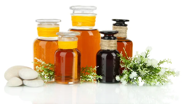 Medicine bottles isolated on white — Stock Photo, Image