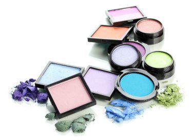 güzel parlak göz gölgeler beyaz izole