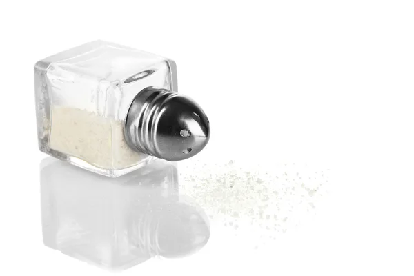 Container voor zout geïsoleerd op wit — Stockfoto