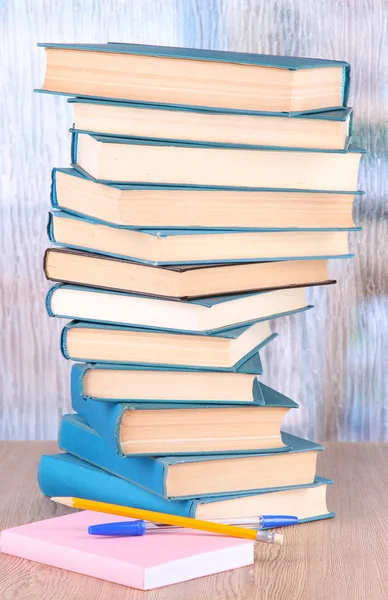 Spiral books on bright background — Stock Photo, Image