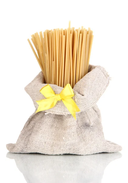 Pasta en bolsa aislada en blanco — Foto de Stock