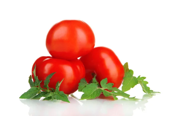 白で隔離される完熟トマト — ストック写真