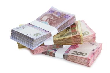 çok beyaz izole Ukraynalı para