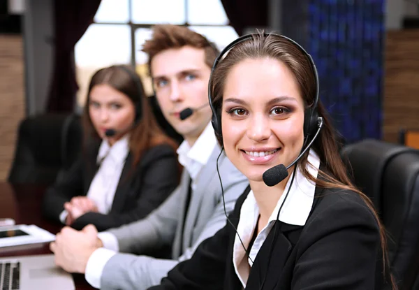 Callcenter operatörer på wor — Stockfoto