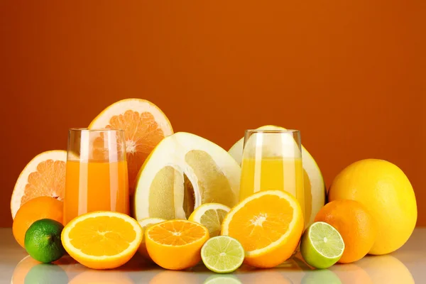 Lots ripe citrus isolated on white — Stock Photo, Image
