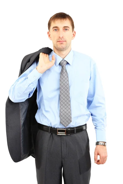 Young businessman isolated on whit — Stock Photo, Image