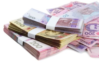 çok beyaz izole Ukraynalı para