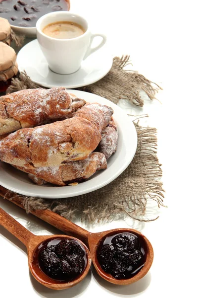 Lichte smakelijk ontbijt, geïsoleerd op whit — Stockfoto