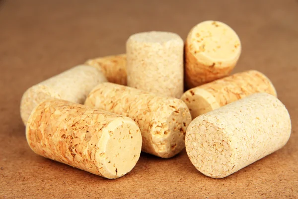 Wine corks on wooden background — Stock Photo, Image