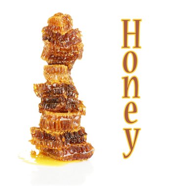 tatlı peteğin üzerinde beyaz izole