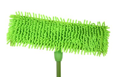 zemin üzerinde beyaz izole için yeşil paspas