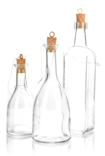 Original Glasflaschen isoliert auf weiß — Stockfoto