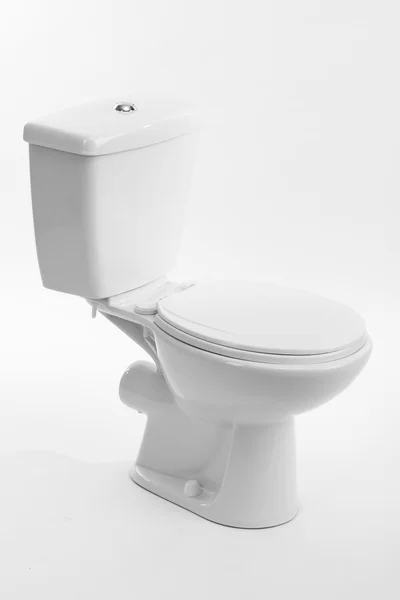 White toilet bowl, isolated on white — Stock Photo, Image