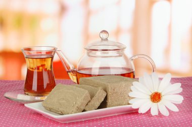 çay tablo Oda lezzetli helva